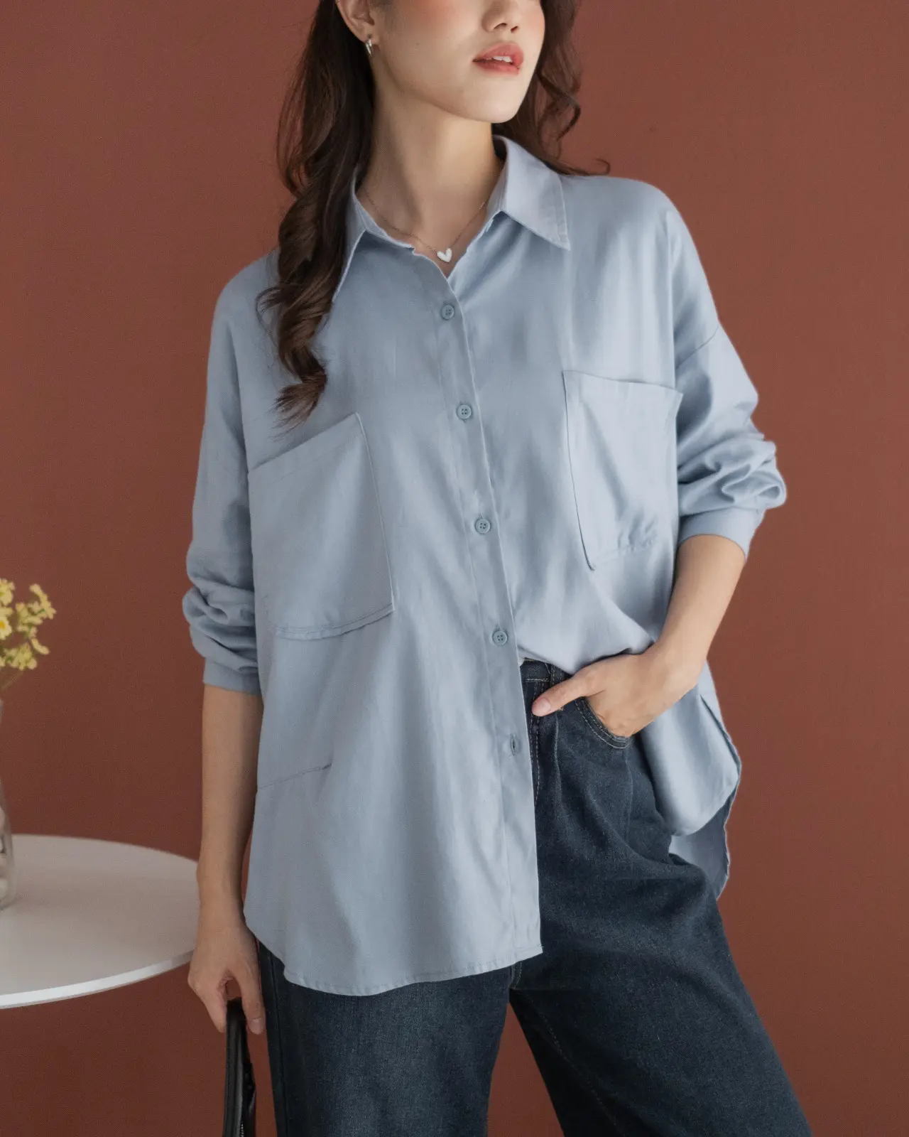 Jahira Shirt Kode Lm4366 Light Blue