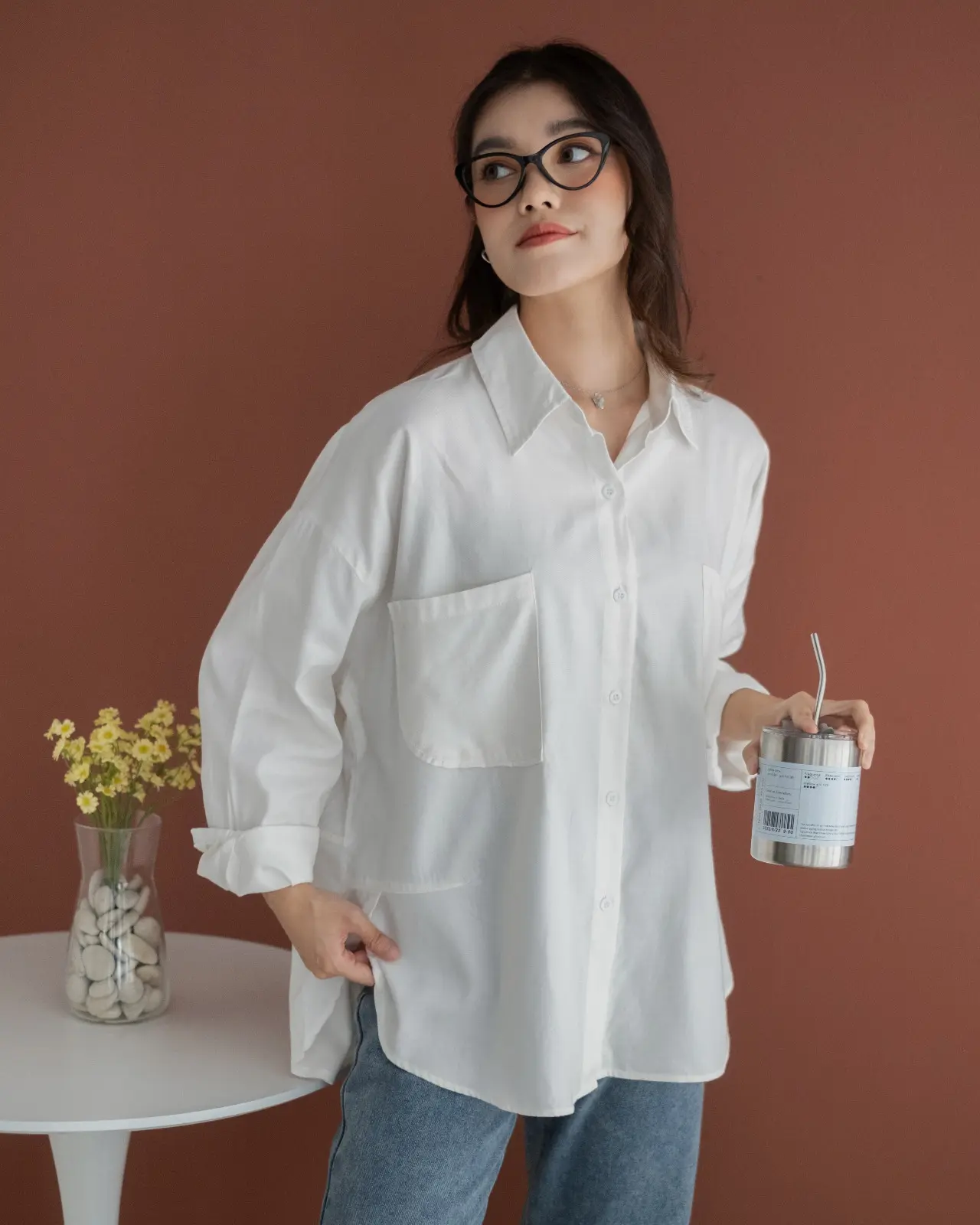 Jahira Shirt Kode Lm4366 Broken White