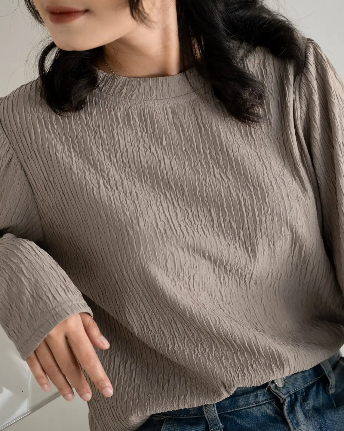 Janele Longsleeve Kode 983 Khaki - Image 2