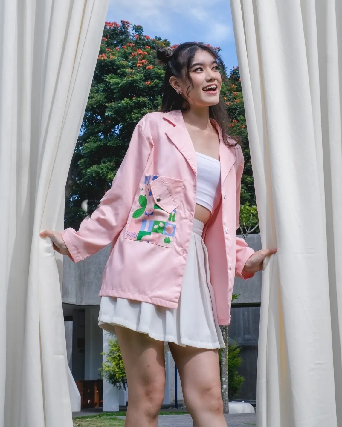 Jardin Roca Blazer Peach - Image 2