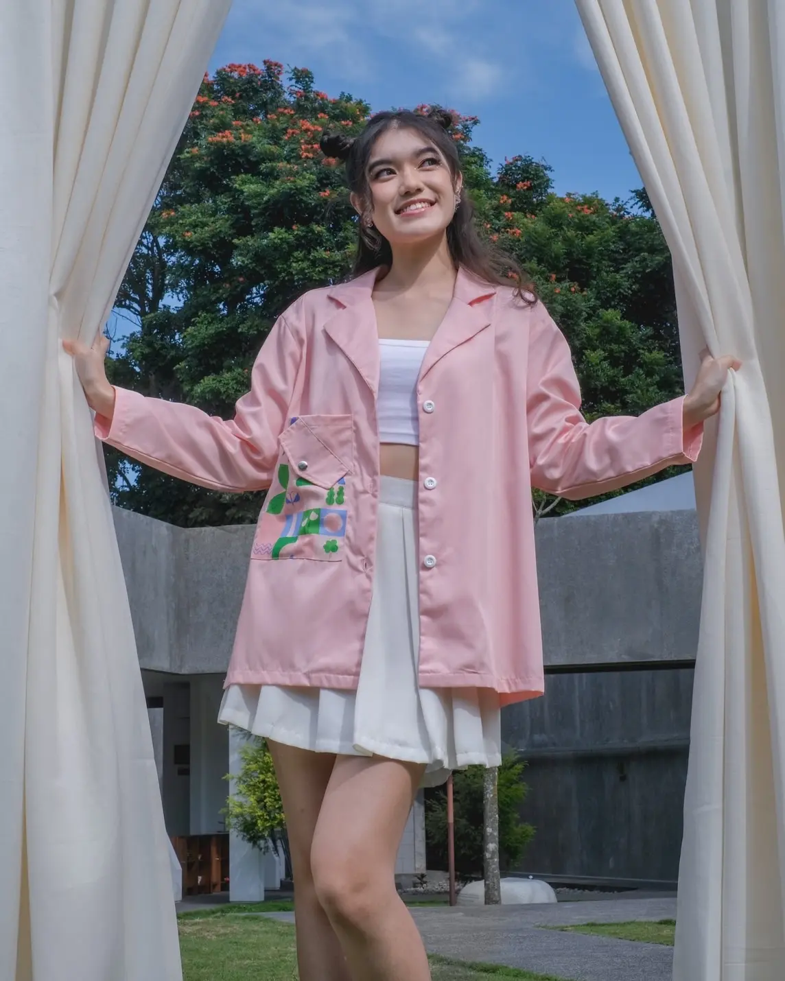 Jardin Roca Blazer Peach - Image 3