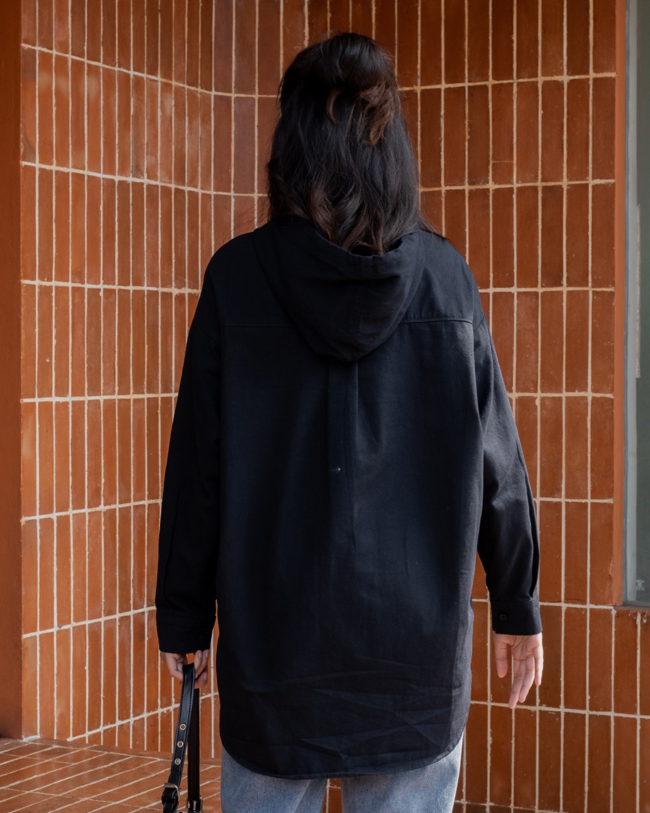 Kaisya Hoodie Shirt Kode 808-1 Black - Image 2