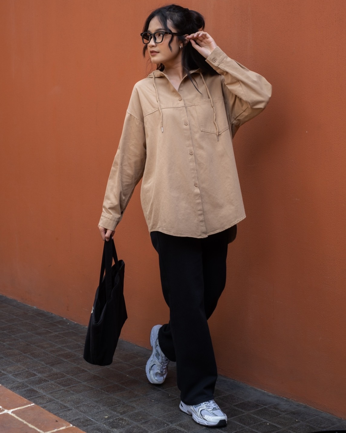 Kaisya Hoodie Shirt Kode 808-1 Khaki - Image 2