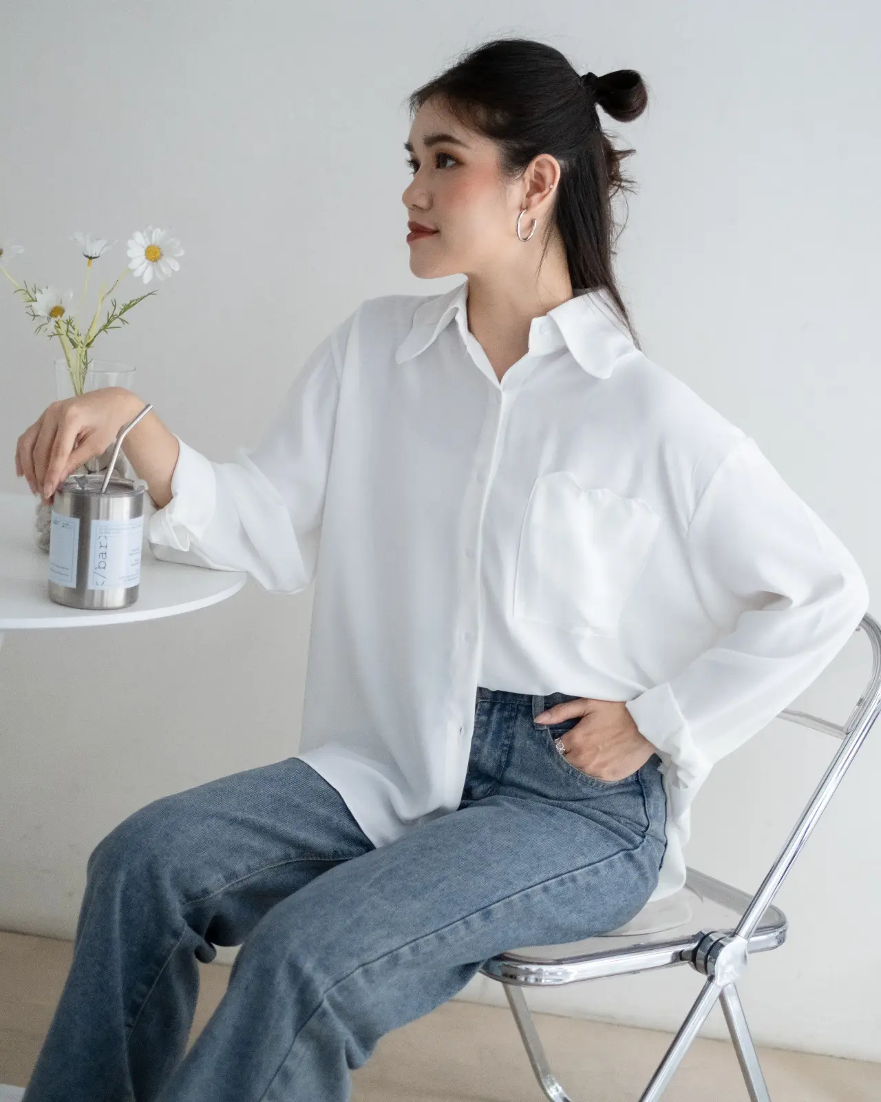 Khaliza Shirt Kode 28025 Broken White - Image 3