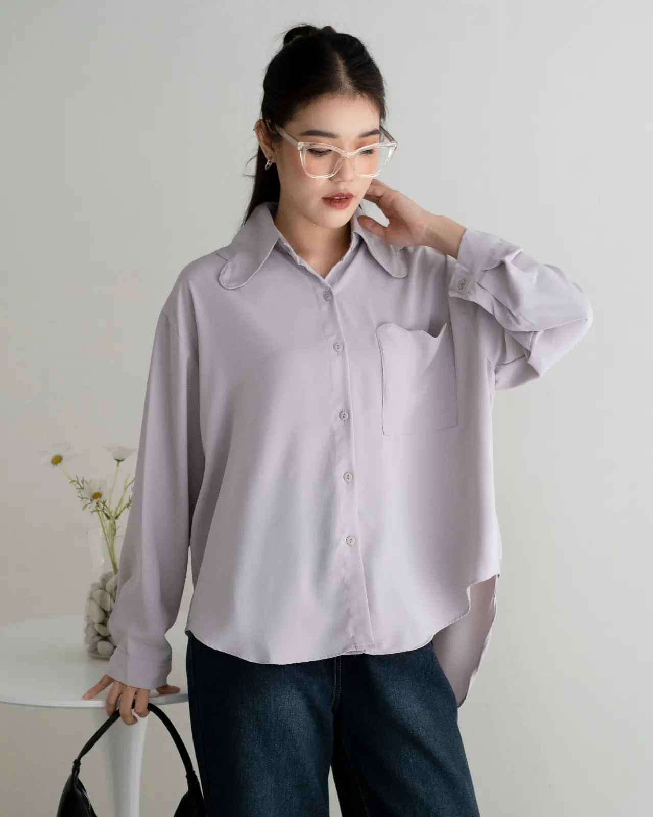 Khaliza Shirt Kode 28025 Grey - Image 2