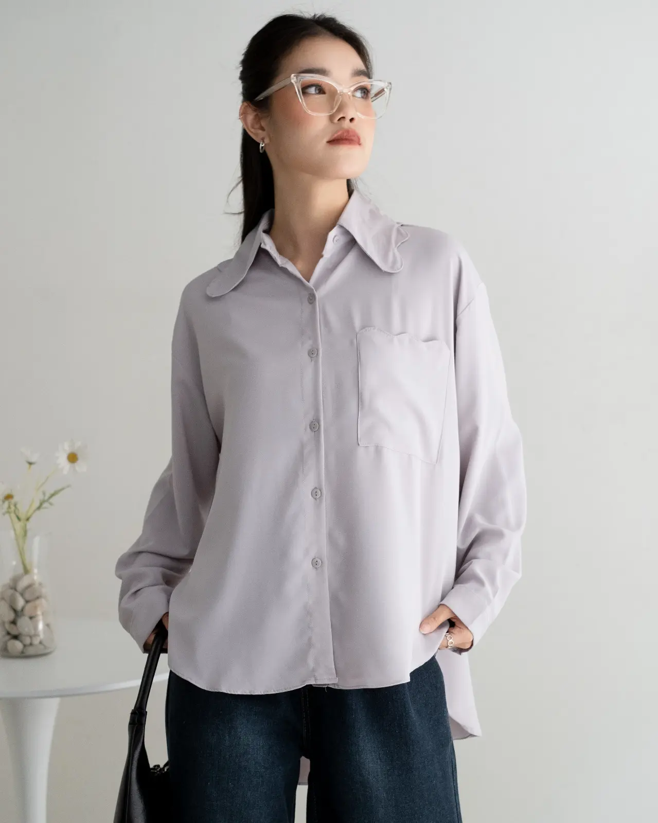Khaliza Shirt Kode 28025 Grey