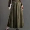 Malika Corduroy Skirt Kode 6644 Army - Image 2