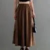 Malika Corduroy Skirt Kode 6644 Coffee
