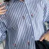 Ratika Stripe Shirt Kode 27996 Blue Denim - Image 2