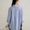 Ratika Stripe Shirt Kode 27996 Blue Denim - Image 4