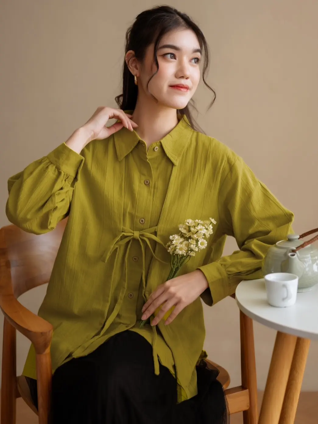 Sabella Shirt Lime - Image 2