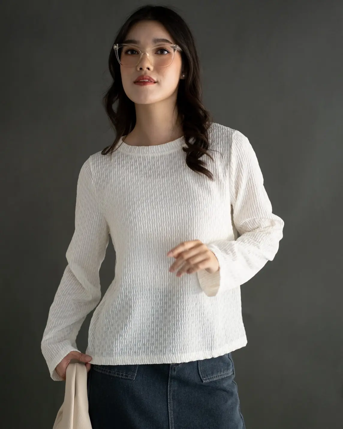 Tesha Longsleeve Kode 8815 Ivory