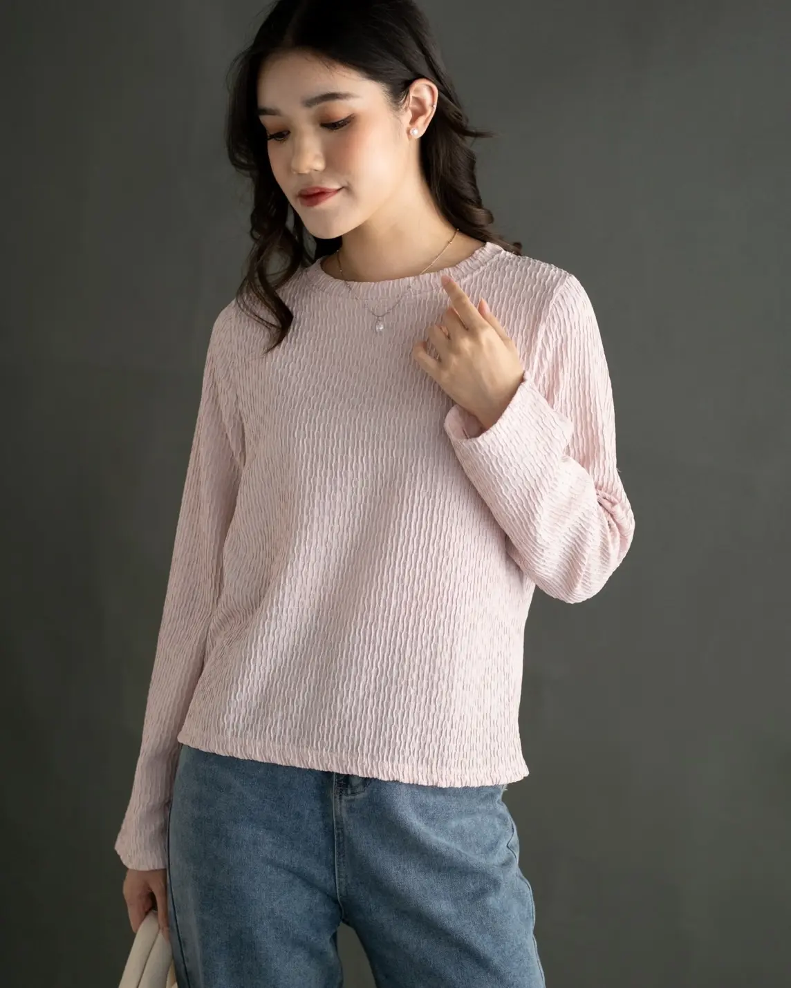 Tesha Longsleeve Kode 8815 Nude - Image 2