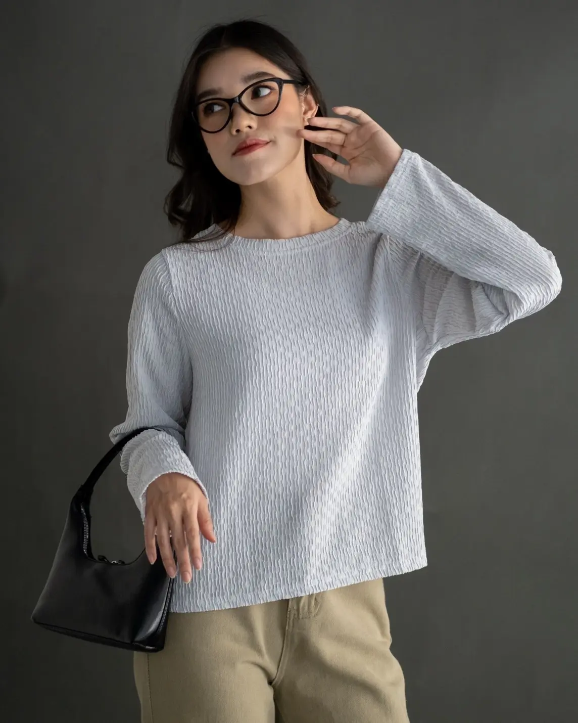 Tesha Longsleeve Kode 8815 Light Blue