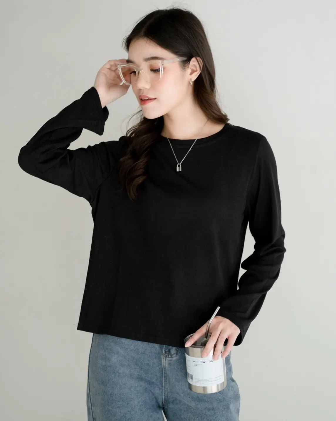 Urmiya Longsleeve Kode 6030 Black - Image 2