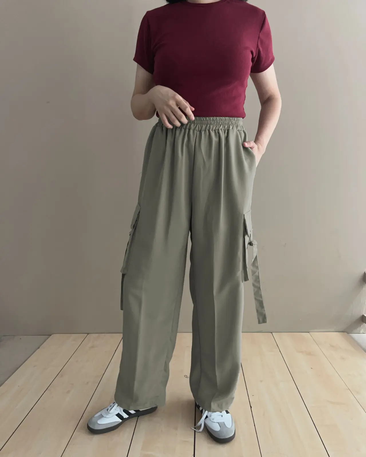 Vaika Cargo Pants Kode 80219 Sage Green
