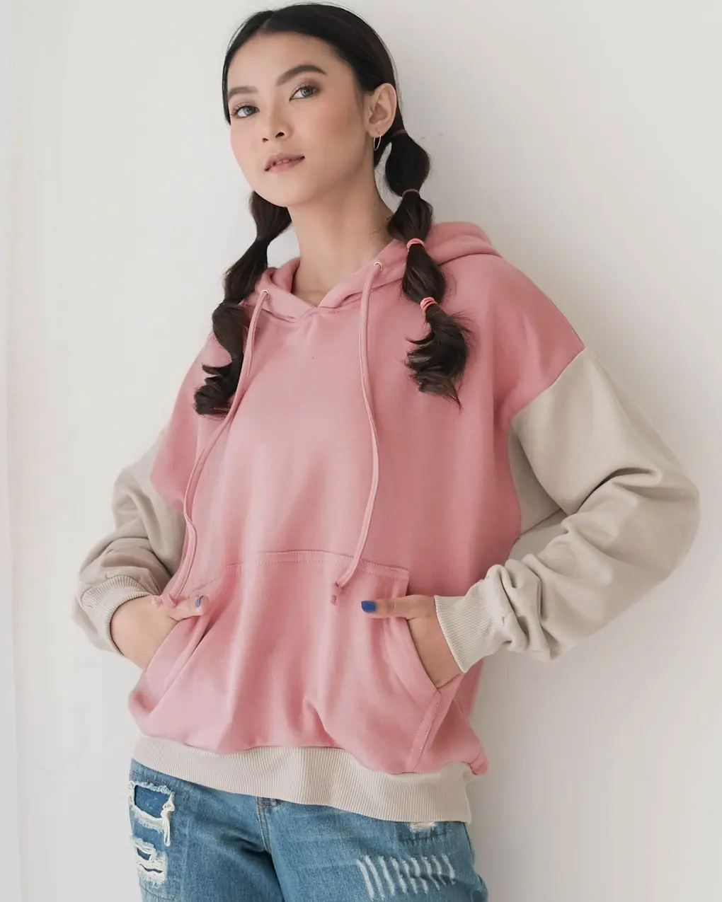Windira Hoodie Sweater Dusty Pink