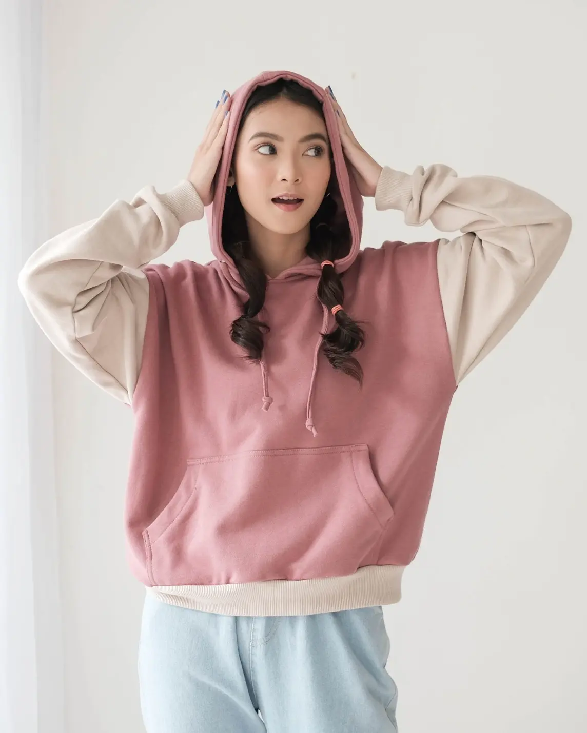 Windira Hoodie Sweater Raspberry