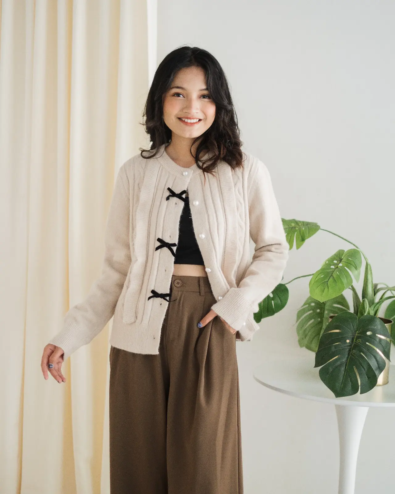 Xaisha Cardigan Kode 117 Beige - Image 2