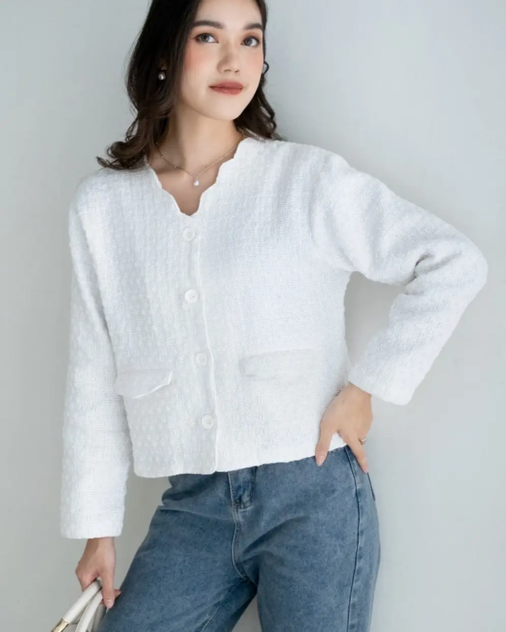 Darlyn Blazer Broken White - Image 3