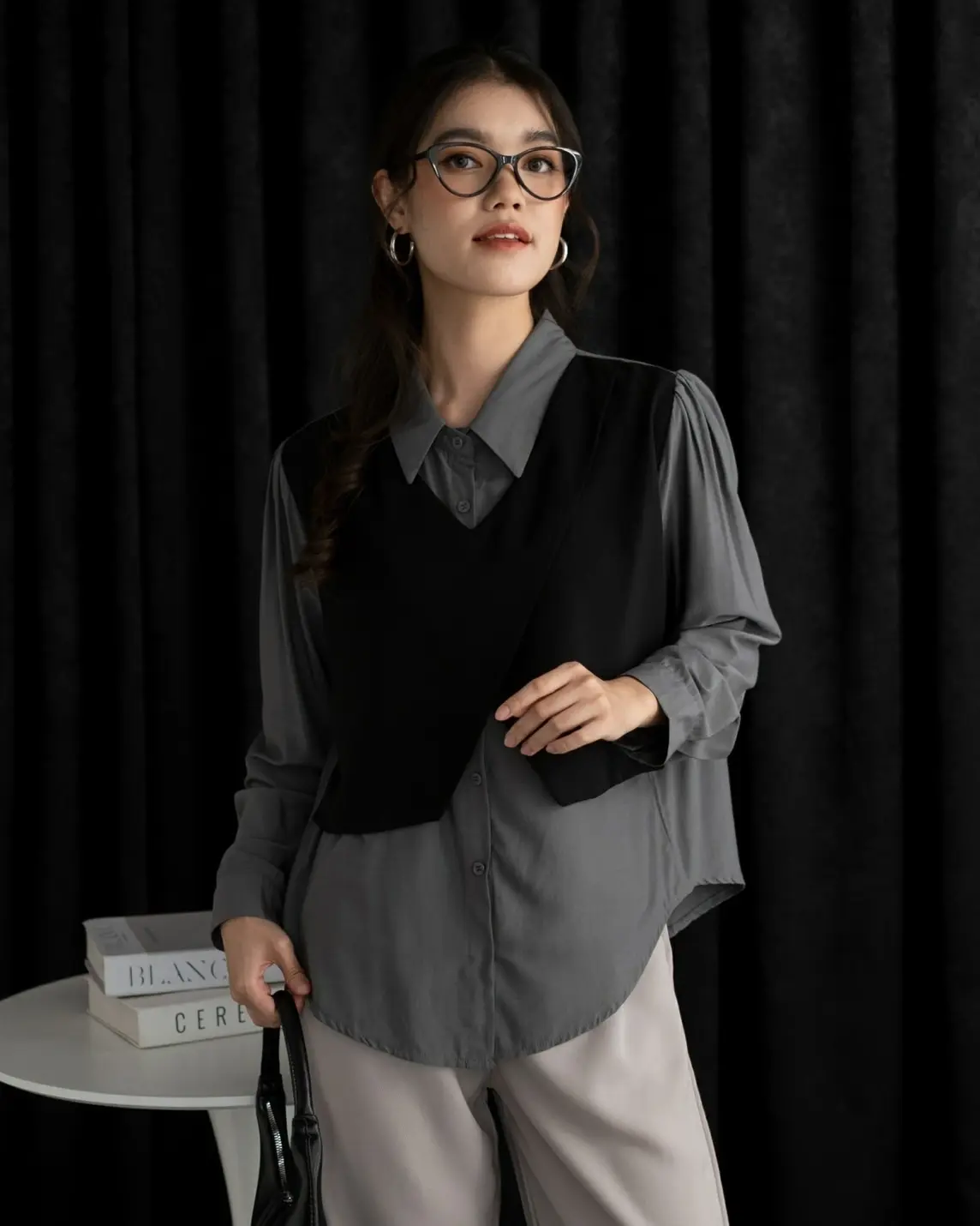 Mustika Shirt Kode 430 Dark Grey - Image 2