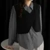 Mustika Shirt Kode 430 Dark Grey - Image 3