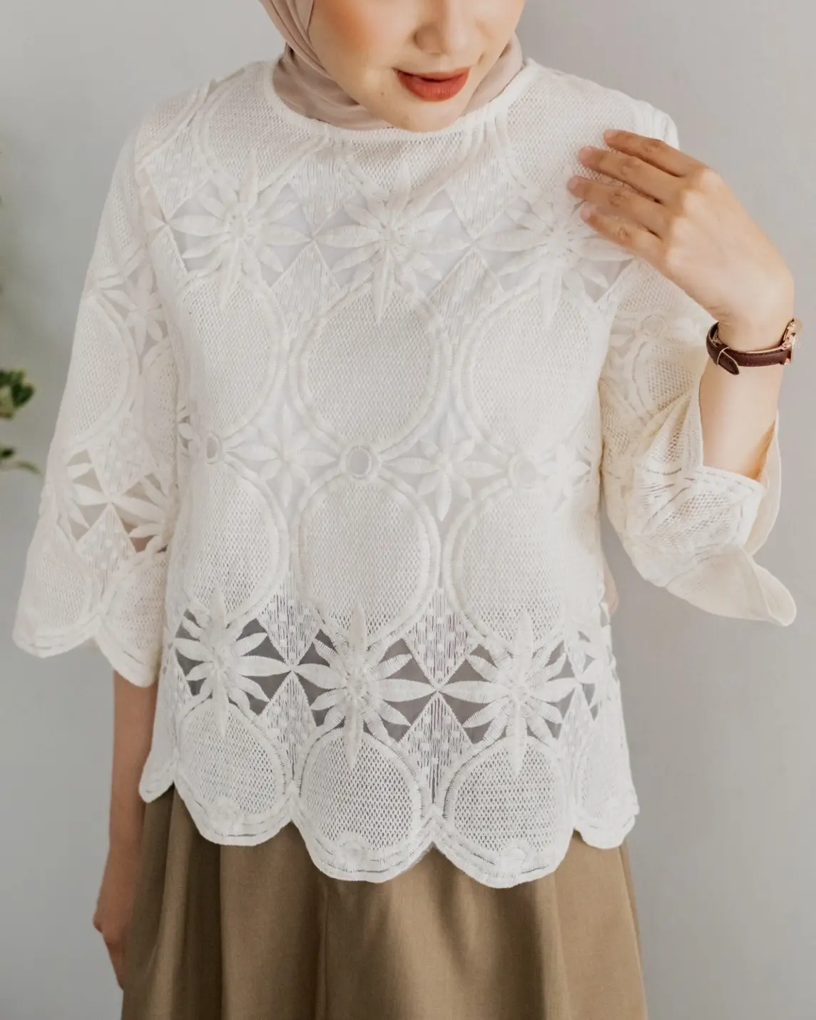 Berty Blouse Kode 416 Ivory - Image 2