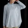 Clara Stripe Shirt Kode 6678 Sky Blue - Image 2