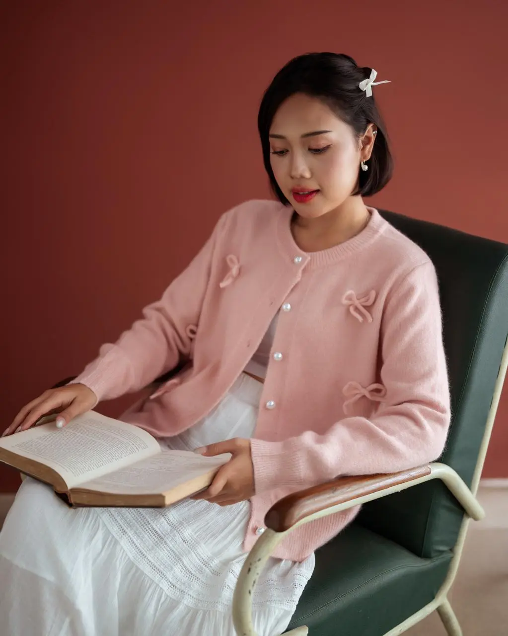 Fadzila Cardigan Kode 129 Pink