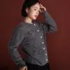Fadzila Cardigan Kode 129 Dark Grey - Image 2