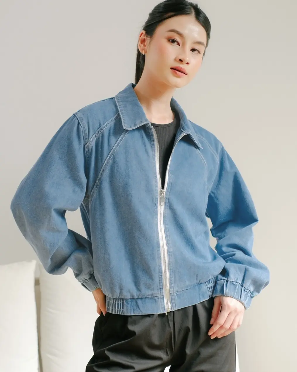 Fayre Denim Jacket Kode 481/0280 Medium Blue - Image 2