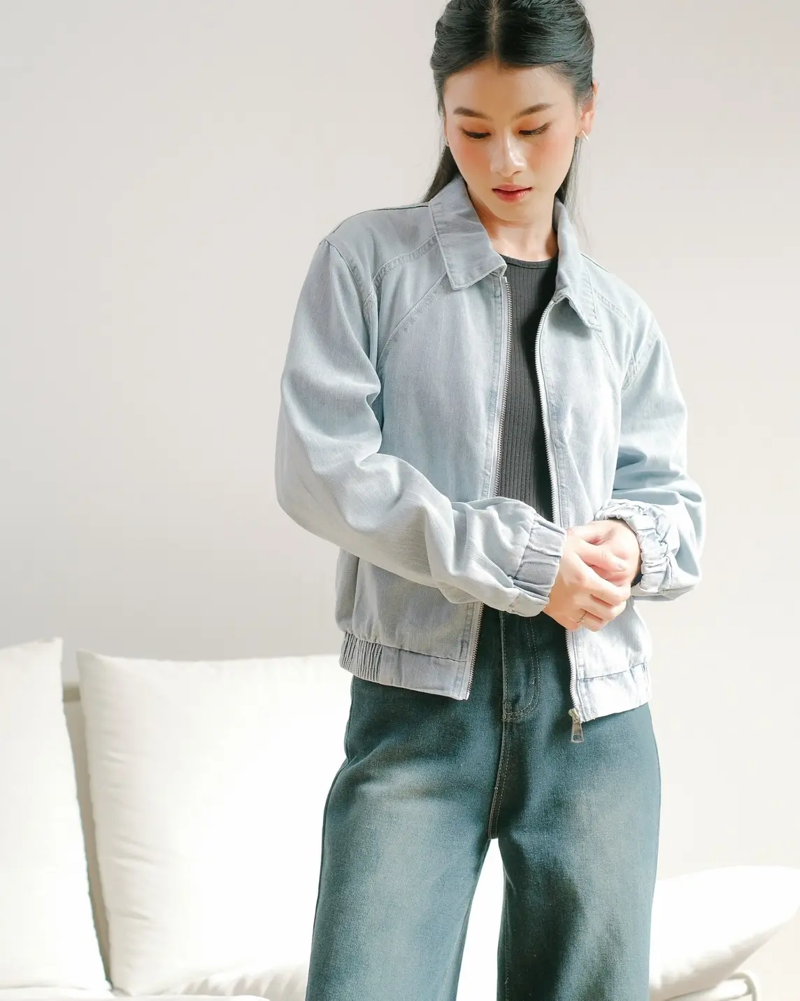 Fayre Denim Jacket Kode 481/0280 Light Blue - Image 2