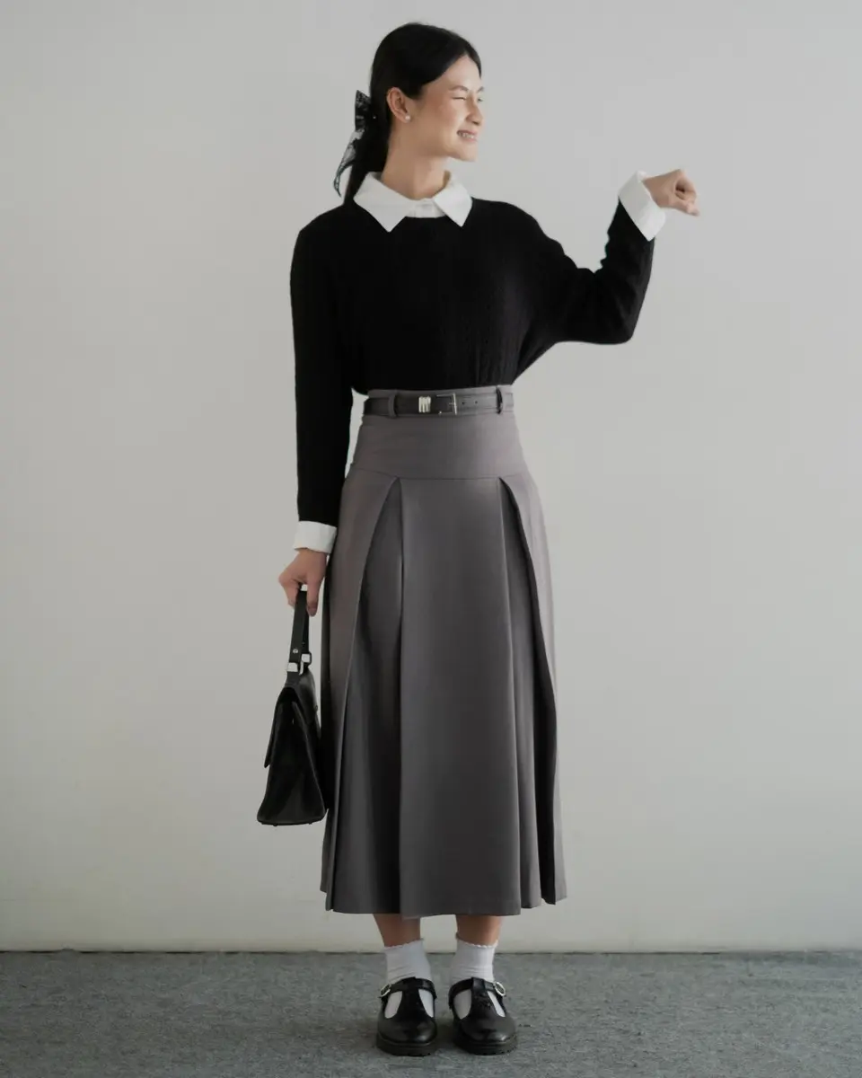 Fusena Skirt Kode 472 Dark Grey - Image 2