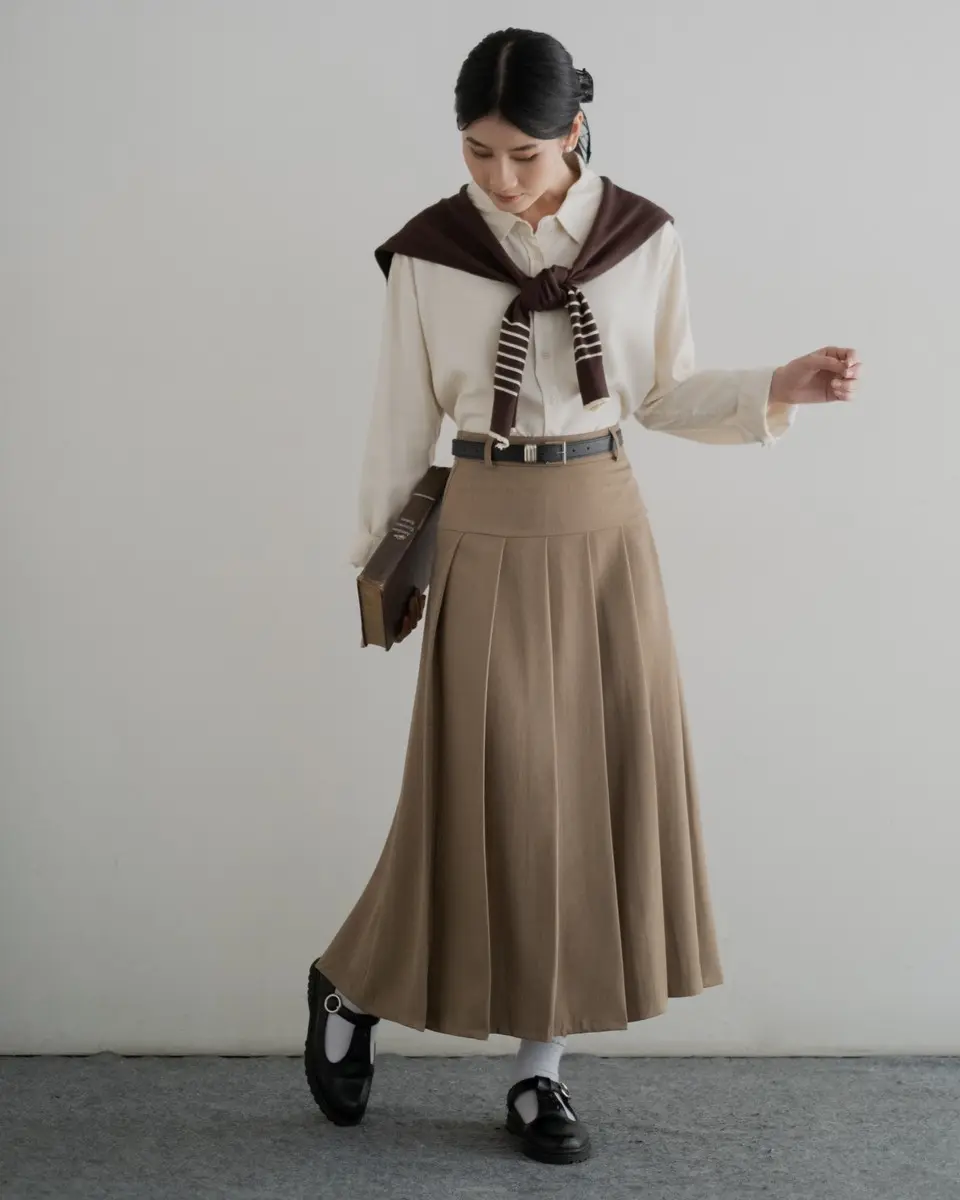 Fusena Skirt Kode 472 Khaki - Image 2
