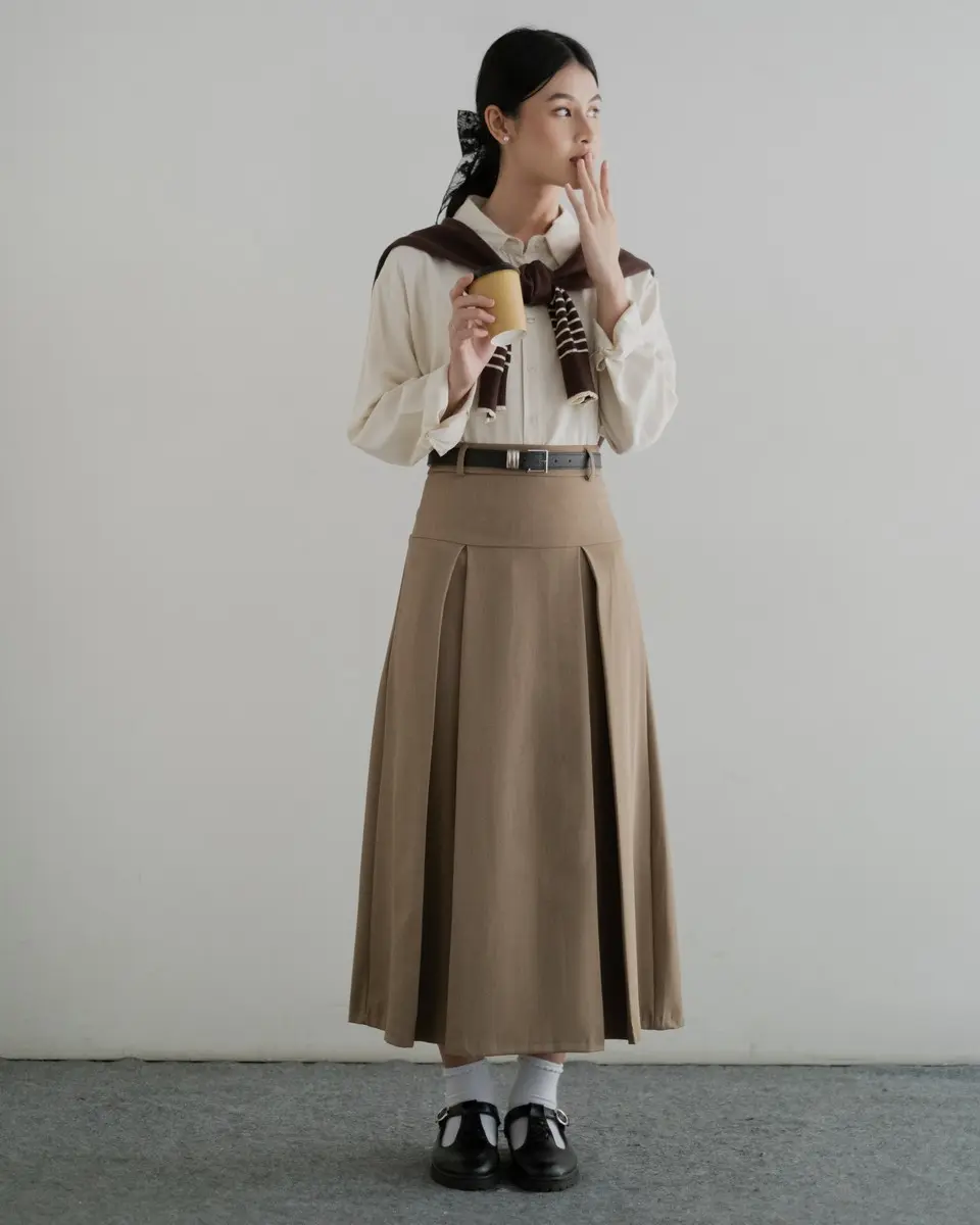 Fusena Skirt Kode 472 Khaki - Image 3