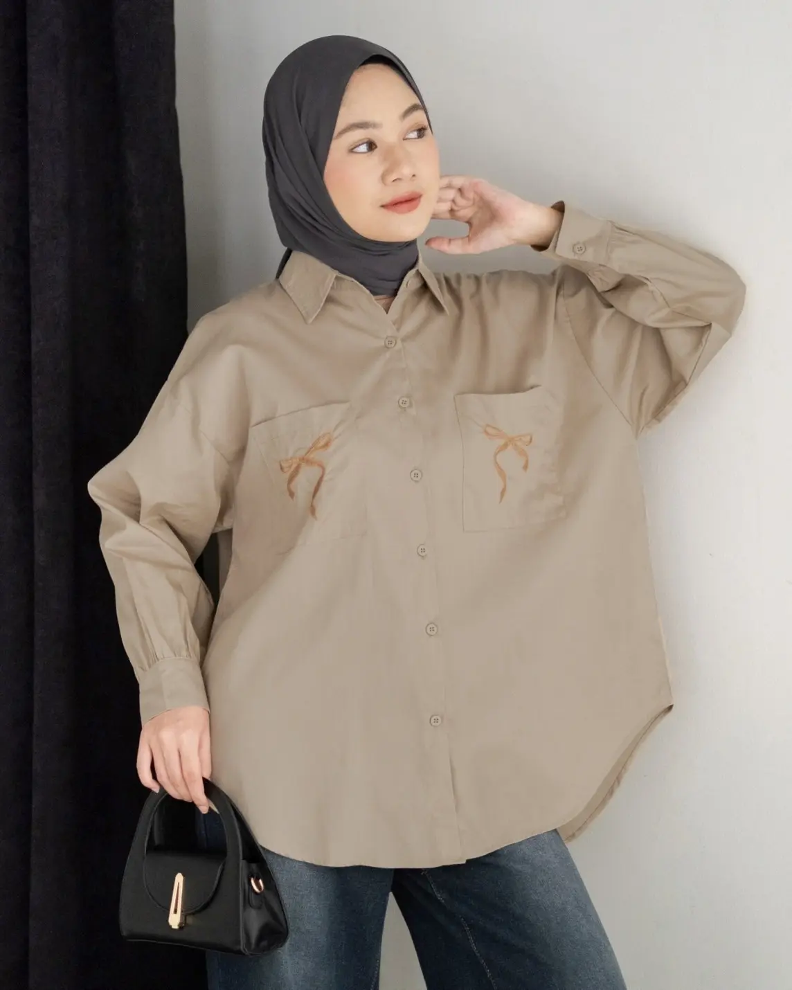Gamora Shirt Kode 80238 Khaki - Image 2