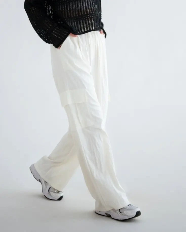 Glinda Cargo Pants Kode 74 Ivory - Image 2