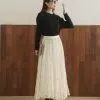 Greta Brocade Skirt Kode 415/2033 Ivory - Image 2