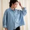 Harvena Denim Shirt Kode 113A Medium Blue