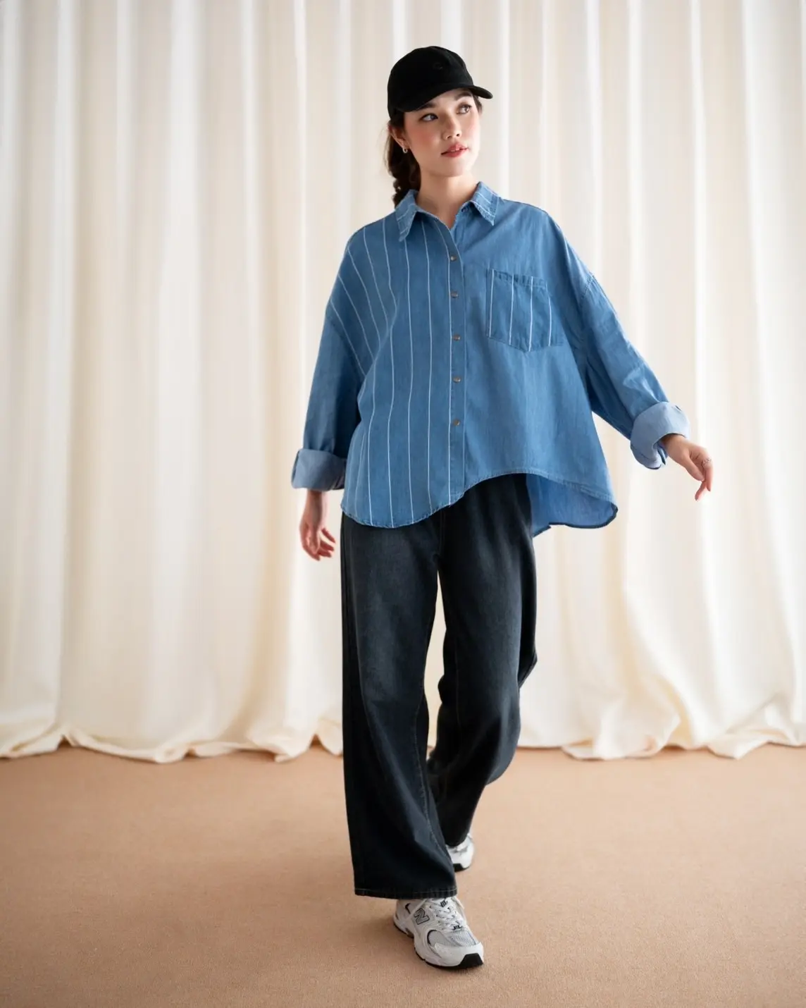 Alternative view of Harvena Denim Shirt Kode 113A Dark Blue