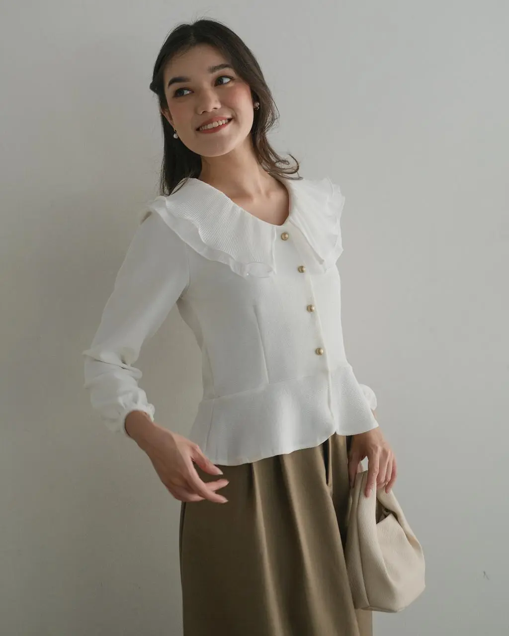Helga Blouse Kode 127A Broken White - Image 2