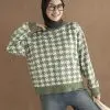 Houndstooth Sweater Mint - Image 2