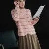 Ifadha Stripe Cardi Kode 77 Peach - Image 2