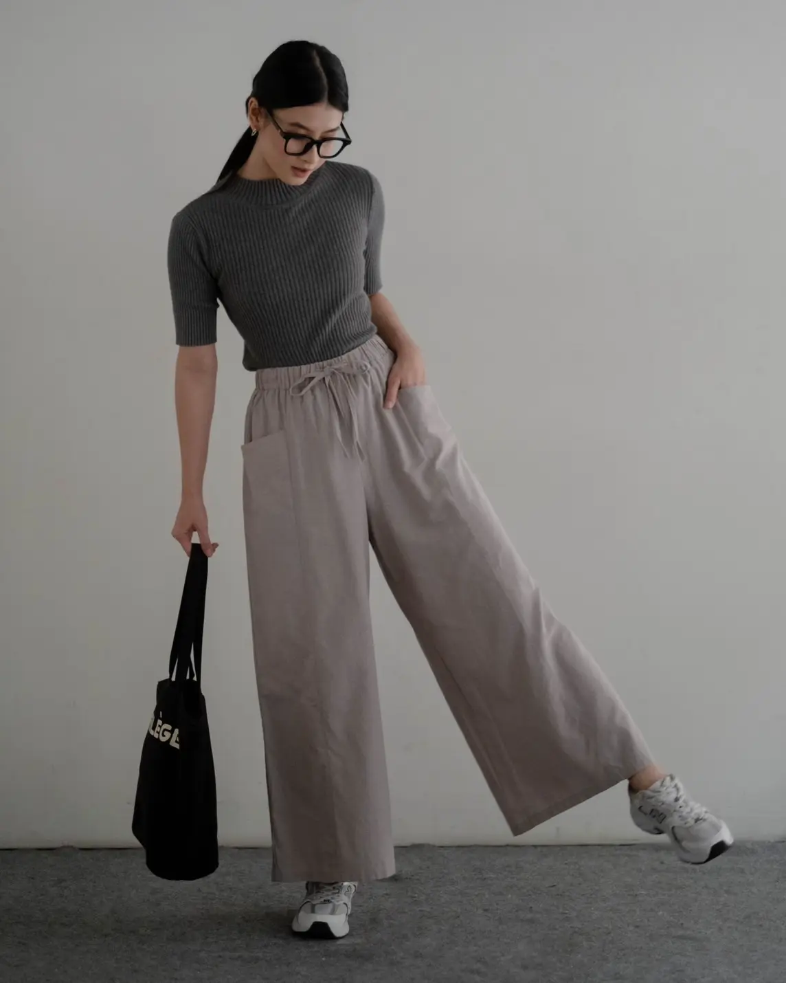 Izana Cullote Pants Kode 858 Grey - Image 2