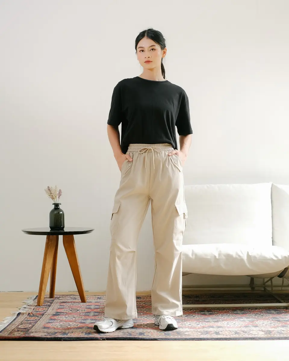 Kaizy Cargo Pants Kode 474/8009 Cream