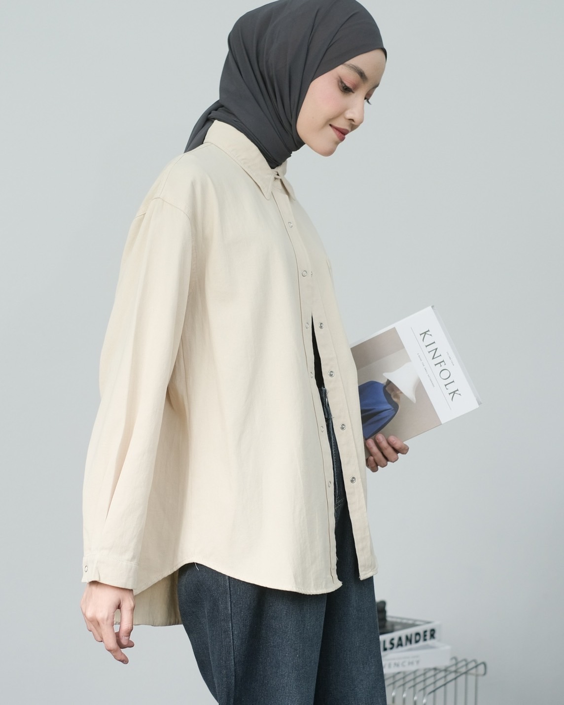 Kirey Shirt Kode 19083 Beige