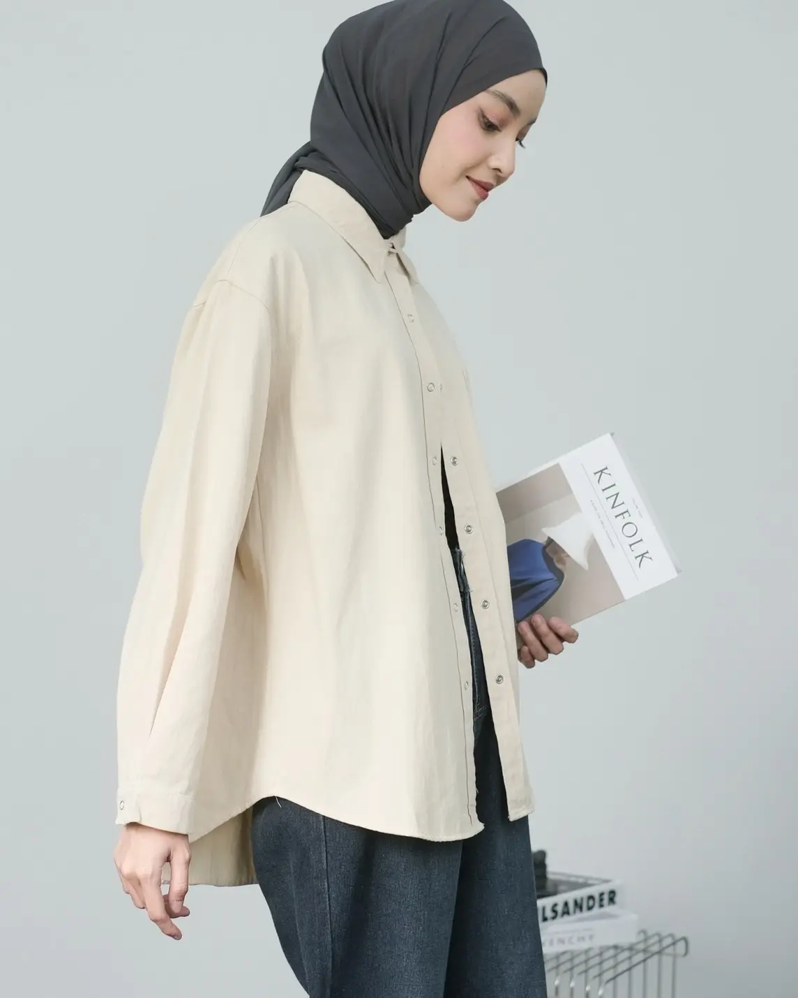 Kirey Shirt Kode 19083 Beige