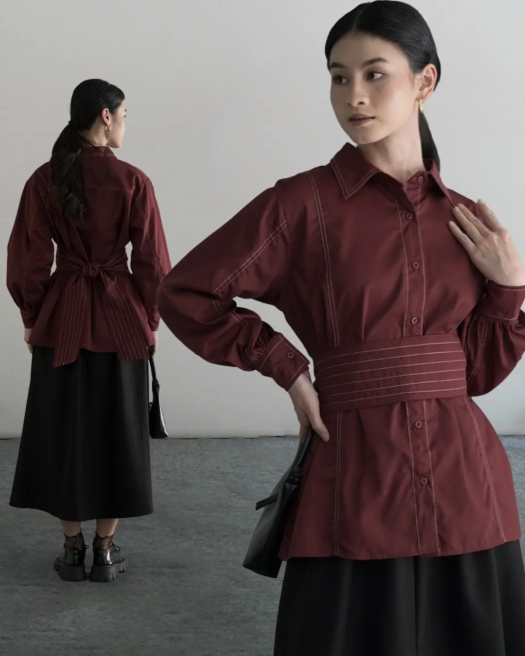 Lizzy Shirt Maroon