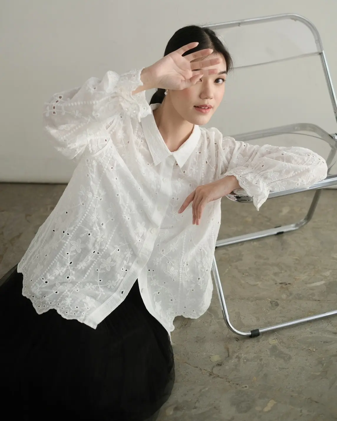 Maida Shirt Kode 99B Broken White - Image 4