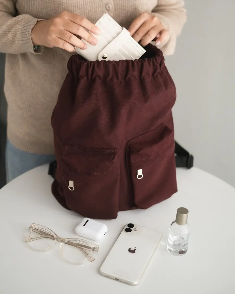 Malisha Backpack Maroon - Image 3